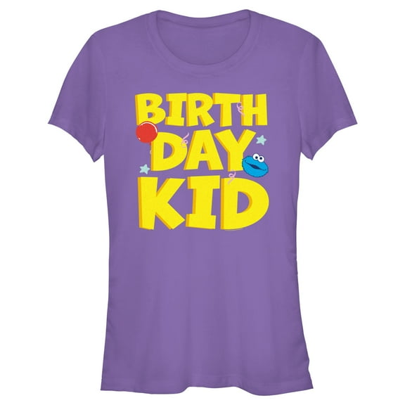 Junior's Sesame Street Cookie Monster Birthday Kid  Graphic T-Shirt