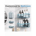 thumbnail image 2 of 5 Pack Adhesive Shower Caddies Rustproof Stainless Steel Bathroom Organizers Large Capacity No Drilling Shelves For Bathroom Storage Home Decor Bathroom Shelving Set, 2 of 7