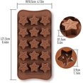 thumbnail image 5 of Molde de chocolate en forma de estrella ER 15 cavidades silicona grado alimenticio antiadherente, 5 of 5