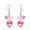 Pink, variant on Handmade Rainbow Bubbles Mermaid Glass Boho Chic Dangle Earrings