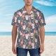 thumbnail image 2 of Balery Pigs 1 Camisas hawaianas de manga corta para hombre, camisas playeras de corte holgado, camisas de vacaciones con botones,3X-Large, 2 of 7
