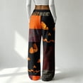 thumbnail image 4 of Trgacdwlo Halloween Fleece Pajama Pants Women Funny Pumpkin Ghost Flannel Wide Leg Sleep Pants Women Festival Fall Winter Warm Pajama Pants Fuzzy, 4 of 6