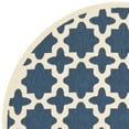 thumbnail image 2 of SAFAVIEH Courtyard Amanda Geometric Indoor/Outdoor Area Rug, Navy/Beige, 4' x 4' Round, 2 of 4