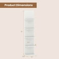 thumbnail image 3 of Costway 2 PCS 5-Tier Wall Shelves Vertical Floating Storage Shelf Unit Wall-Mounted Organizer White, 3 of 10