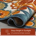thumbnail image 3 of Well Woven Seri Blue Floral Indoor/Outdoor High-Low Pile Runner 2'7" x 9'10", 3 of 10