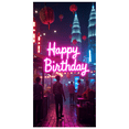 thumbnail image 2 of Neon Style Happy Birthday Banner Background Party Decorations for Birthday Party Celebrations Photography Props Backdrop Supplies, 2 of 8