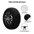 thumbnail image 2 of Susaid Daisies Flowers Print Water Proof Spare Tire Cover Wheel Tire Dust-proof Cover Fit Trailer, RV, SUV and Many Vehicle-14 inch, 2 of 6