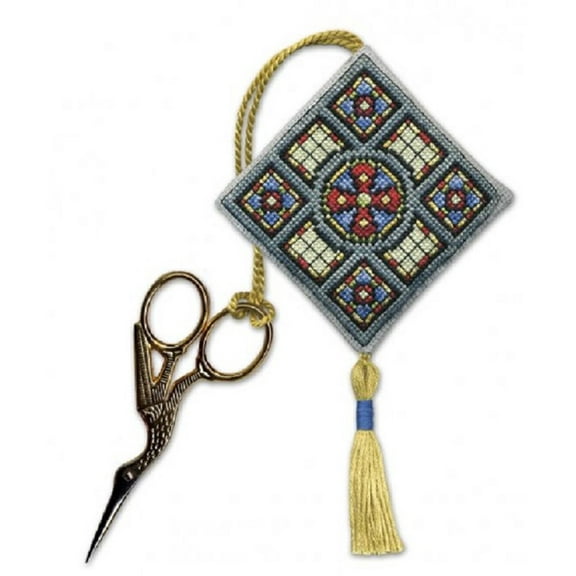 Textile Heritage Scissor Keep Cross Stitch Kit - Stained Glass Window