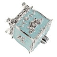 thumbnail image 3 of Household Cotton Pad Storage Box Flower Embossment Makeup Sponge Storage Box, 3 of 9