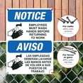 thumbnail image 4 of Employees Hand Washing Sign, Bilingual Spanish English,, 4 of 8