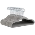 thumbnail image 1 of Ganchos de terciopelo para niños, antideslizantes, color gris, paquete de 50, 1 of 3