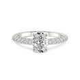 thumbnail image 3 of 5 Carat IGI Certified Oval Shape Lab Grown Diamond Engagement Ring | 14K White Gold |Atria Secret Double Halo Diamond Ring | FG-VS1-VS2 Quality Friendly Diamonds, 3 of 4