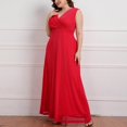 thumbnail image 3 of Robes de Bal d'Été des Femmes Robe de Mariée Sans Manches V-Cou Plus Robe de Taille Robes de Retour, 3 of 5