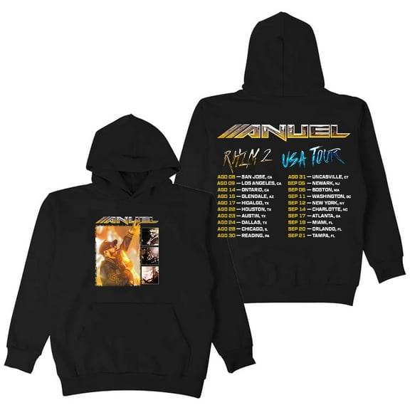 Anuel AA Real Hasta la Muerte 2 Tour Hoodie Long Sleeve Streetwear Women Men Hooded Sweatshirt