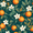 Floral Orange Pattern, variant on Yayeee Freestanding Laundry Hamper with Handle Collapsible Large Storage Basket for Clothes, Sweet Cakes