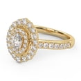 thumbnail image 3 of AFFY Double Halo Solitaire Engagement Ring for Women, IGI Certified 1.05 Carat (ctw) Oval And Round Lab Grown Diamond Ring In 14K Solid Yellow Gold F-G, VS-SI Quality Ring Size-4, 3 of 6
