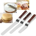 thumbnail image 5 of ZEHUANYU 3Pcs Wooden Handle Spatulas Stainless Steel Baking Spatulas Cream Cake Spatulas Cake Decorating Spatulas Pizza Scrapers (6 Inches 8 Inches 10 Inches 1 Each), 5 of 5