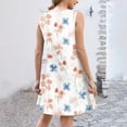 thumbnail image 4 of Ovzne Robes d'Été pour Femmes 2025 Robe Printemps et Été Vacances Bouton Col en V Bretelles Robe Imprimée Liquidation, 4 of 6