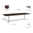 thumbnail image 4 of Bush Business Furniture 120W x 48D Boat Shaped Conference Table in Black Walnut, 4 of 6