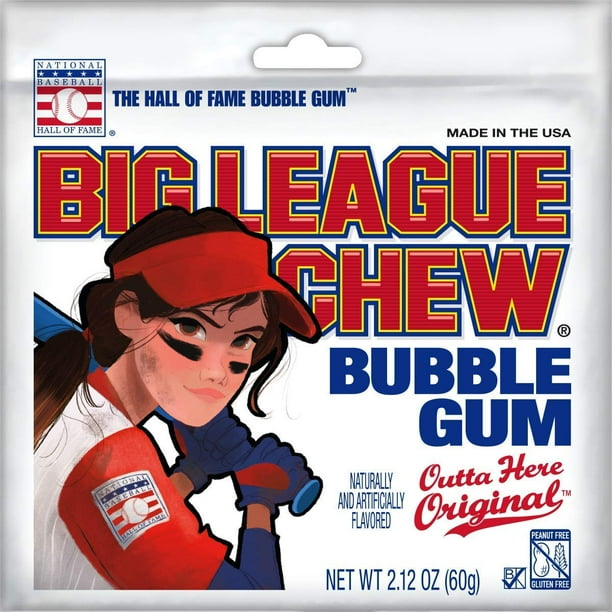 Big League Chew Female Softball Outta Here Original Bubble Gum, 2.12