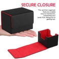 thumbnail image 4 of KAKOWELY Card Case Card Case Card Storage Box Trading Card Storage Box Card Deck Organizer Card Collection Box Playing Card Holder Storage Case4.06"X3.27"X3.07", 4 of 4