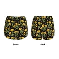 thumbnail image 3 of Balery Bees and Sunflowers Pantalones cortos deportivos para mujer con forro y dos bolsillos, elásticos, para entrenamiento, gimnasio, yoga-Medium, 3 of 7