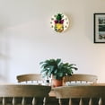 thumbnail image 6 of YILUYINQING Pineapple Sunglasses Summer Wooden Wall Clock Decor for Living Rooms and Kitchens, Easy-to-Read 10-Inch Clock with Hooks for Indoor/Outdoor Use 10x10in, 6 of 8