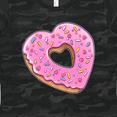 thumbnail image 4 of Inktastic Heart Shaped Donut with Pink Icing and Sprinkles Women's T-Shirt, 4 of 5