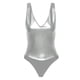 thumbnail image 3 of Gibobby Traje de baño sexy de una pieza Mono de mujer Chaleco sexy Cuello en V Sin mangas(Plata de plata,CH), 3 of 4