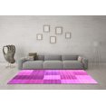 thumbnail image 3 of Ahgly Company Indoor Rectangle Checkered Pink Modern Area Rugs, 7' x 9', 3 of 4