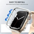 thumbnail image 4 of [2 Pack] Compatible for Apple Watch Case Series 7 45mm，Hard PC Edge Bumper Case Protective Cover Frame Compatible for iWatch Series 7 45mm (Clear+Clear, 45mm), 4 of 5