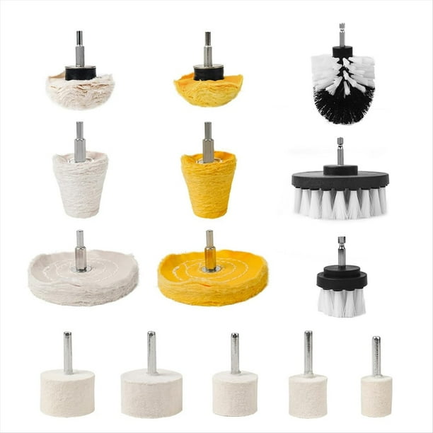Kit de Pulido de Ruedas de Aluminio para Taladro, Rueda Pulidora para Coche, Motocicleta, Colector de Llantas, Pulido para Madera, 14 Uds.