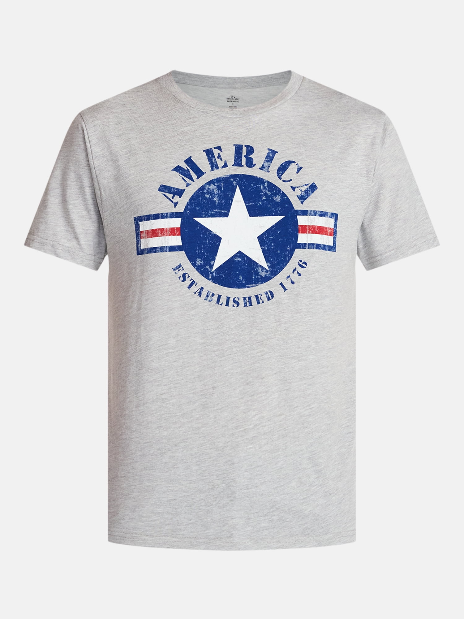 Americana Men's and Big Men's America 1776 Graphic Tee Shirt from Way to Celebrate, Sizes XS-3XLT