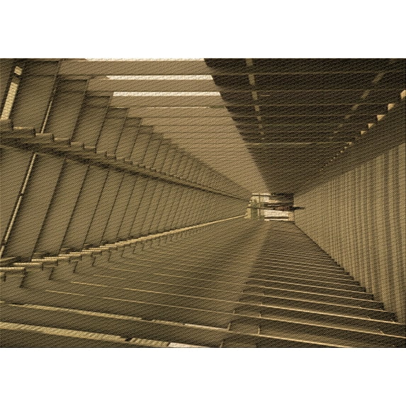 Ahgly Company Machine Washable Indoor Rectangle Transitional Light Brown Area Rugs, 3' x 5'