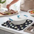 thumbnail image 2 of Pioneer Flower Floral Print Pattern Kitchen Dish Drying Mat 1 Pack, Ultra Absorbent Microfiber Drainer Mat, 16"x18", 2 of 6