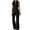Black, variant on Wancir Women's 2 Piece Outfits Sleeveless Suit Vest and Wide Leg Pants Business Casual Blazer Sets