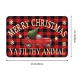 thumbnail image 3 of Christmas Door Mat Buffalo Plaid Retro Truck Entrance Mat Ya Filthy Animal Welcome Fun Winter Anti-Slip Outdoor Indoor Mat 16X24in, 3 of 8