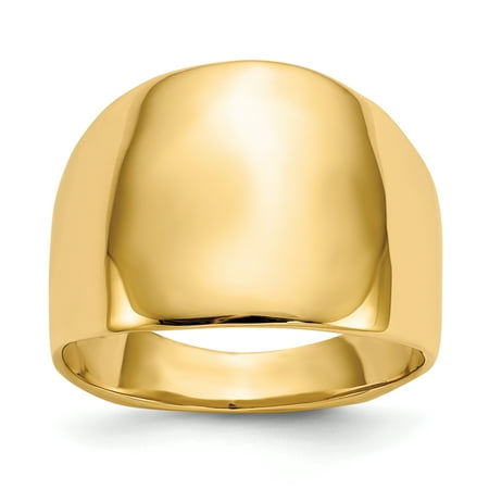 - 14K Yellow Gold Polished Dome Ring