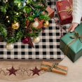 thumbnail image 3 of Red Texas Star Farmhouse Christmas Tree Skirt 48 Inches, Black Plaid Berry Country Xmas Trees Skirt Mat Cover Decorations for Holiday Party Indoor Outdoor, 3 of 9