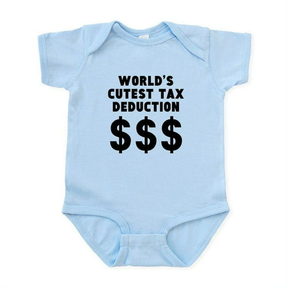 CafePress - Worlds Cutest Tax Deduction Body Suit - Baby Light Bodysuit, Size Newborn - 24 Months