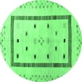 thumbnail image 1 of Ahgly Company Indoor Round Solid Emerald Green Modern Area Rugs, 8' Round, 1 of 4