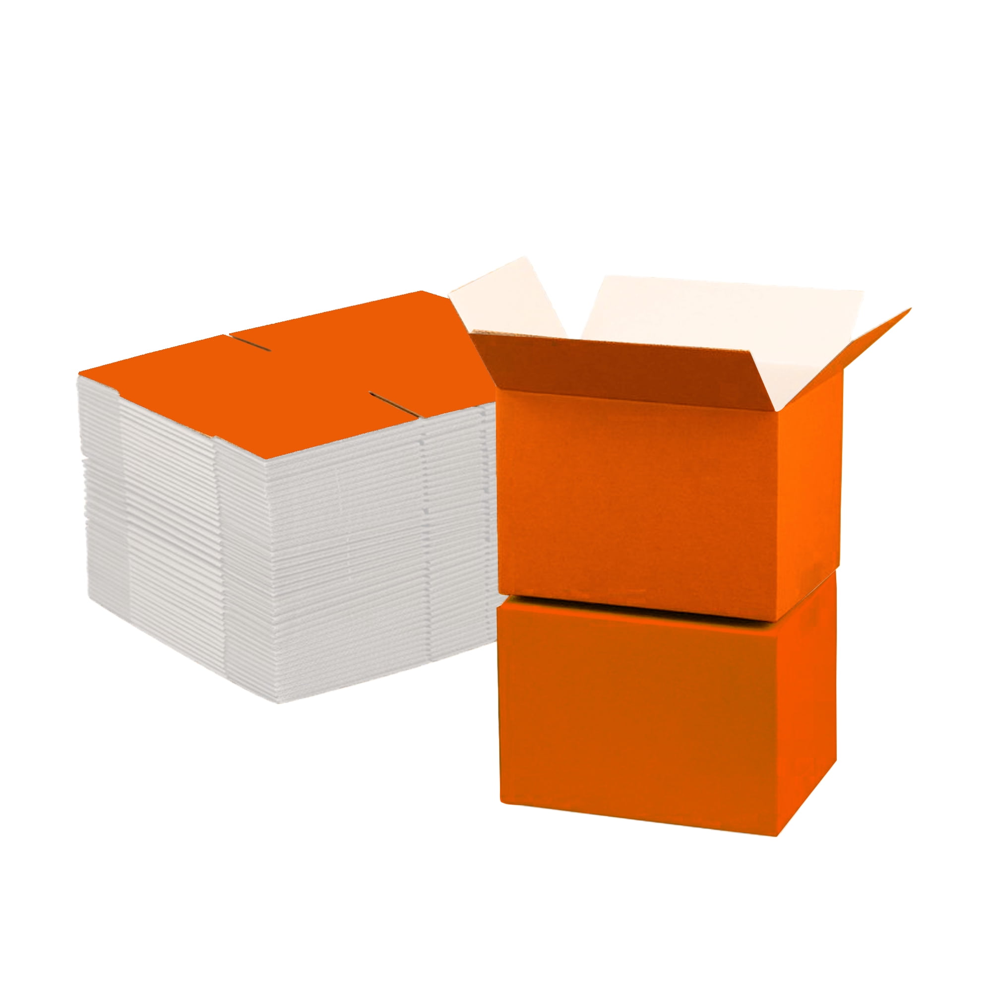 Ucanpack Shipping Boxes 5x5x5", Packaging Boxes For Small Business, Made In USA- 25 Pcs Carton, Cardboard Shipping Box For Packaging Moving, 1/8 Thick Custom Shipping Boxes Orange