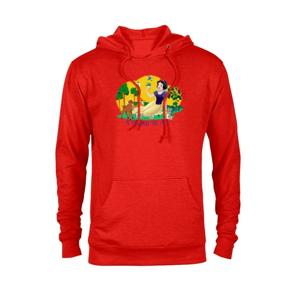 Disney Princess Snow White and Animals A Friend to All - Pullover Hoodie for Adults - Customized-Red