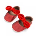 thumbnail image 3 of BESLY 0-18M Toddler Baby Girls Princess Leather Shoes Infant Moccasins Bow Wedding Dress Shoes, 3 of 5
