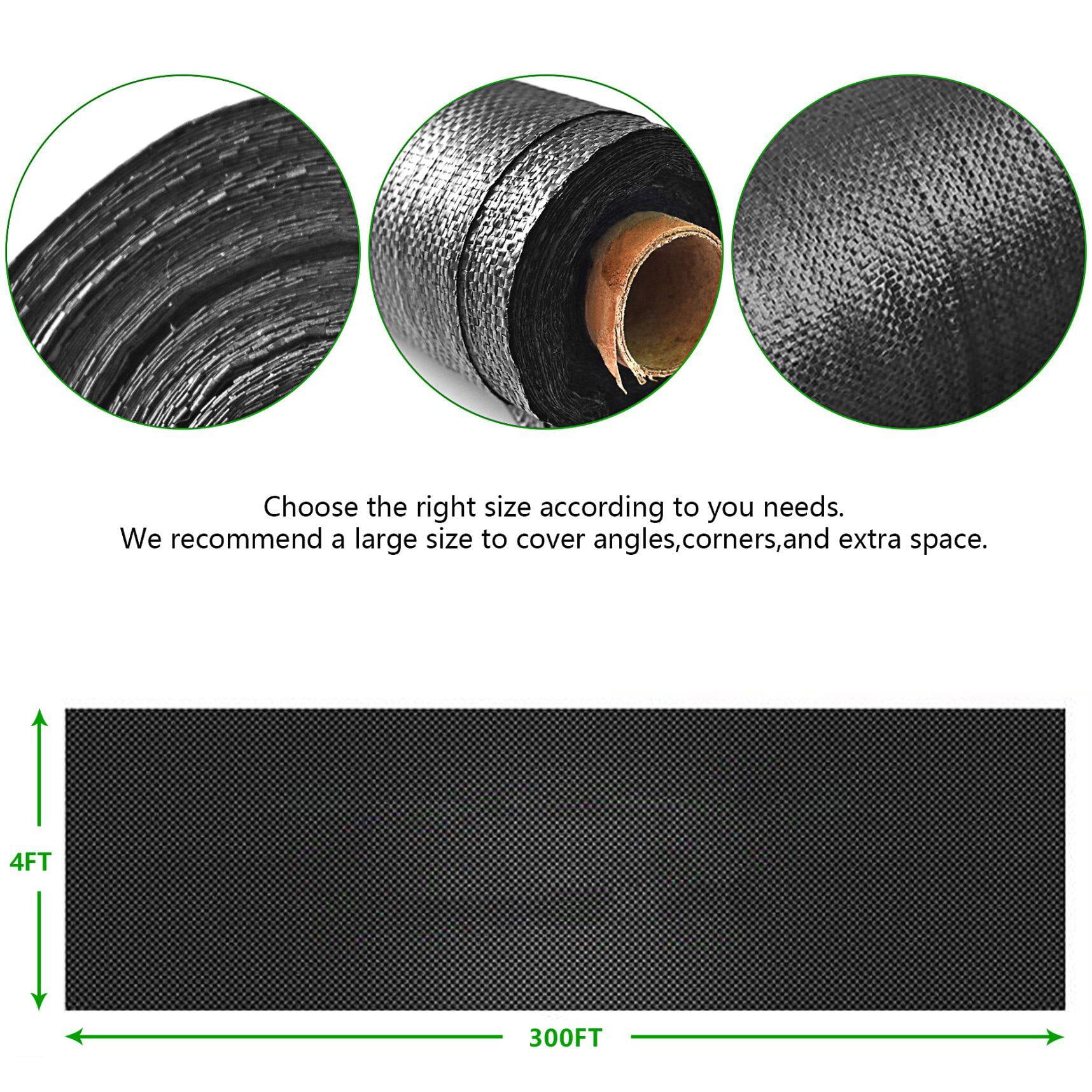 4FT Weed Barrier, Heavy-duty Garden Weed Landscape Fabric Durable Polypropylene Cloth for Gardening, Soil Erosion Control, and UV stabilized
