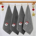 thumbnail image 5 of Christmas Themed Embroidered Cotton Towels Set, Holiday Bath Towel Collection for Home Decor, Soft Absorbent Quick Dry Kitchen Hand Towels, Festive Spa Luxury Bathroom Towel Set for Adults, 5 of 6