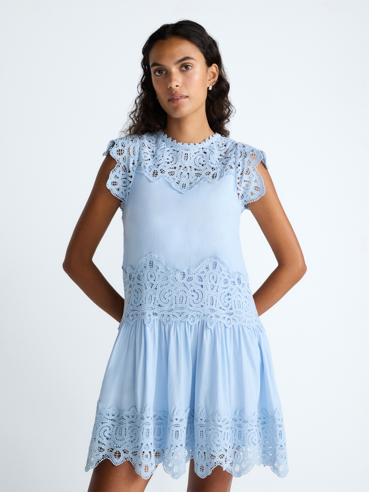 Scoop Women's and Women's Plus Crochet Mini Dress, Sizes XS-4X