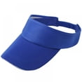 thumbnail image 2 of Men Women Plain Sun Visor Hat Sport Golf Tennis Adjustable Breathable Cap,Blue, 2 of 4