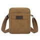 thumbnail image 2 of Bolso de lona estilo coreano para hombre | Bandolera mediana | Bolso informal de gran capacidad para hacer ejercicio y caminar | Tejido natural ecológico color café, 2 of 6