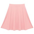 thumbnail image 4 of TiaoBug Big Girls Knee Length Skater Skirts Solid Color A-Line Full Circle Stretchy Skirt for Party Pink 14, 4 of 7